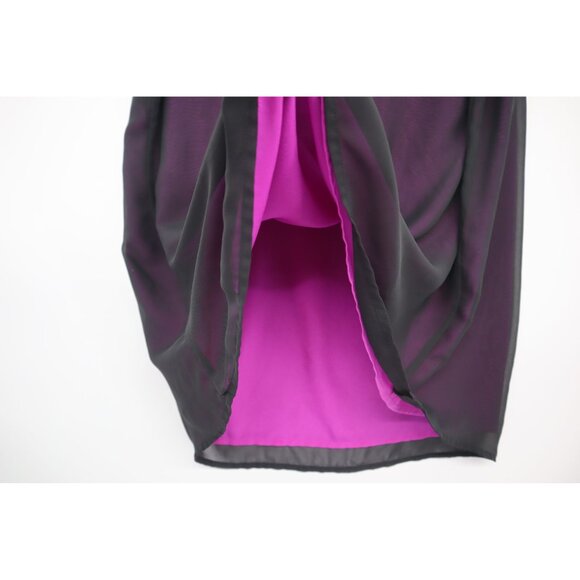 Lane Bryant Womens Plus Size 18 Purple Sleeveless Embellished Chiffon Overlay To - Picture 10 of 11